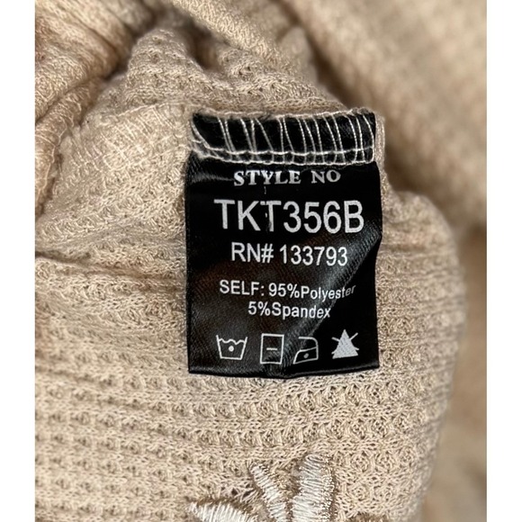 POL BLOOM & ZOOM BRALETTE, BEIGE, Size Large - Picture 8 of 9